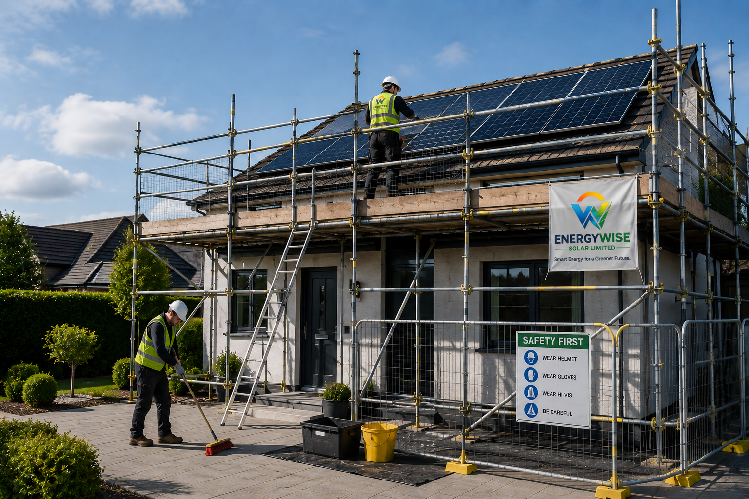 Clean and tidy home during a professional solar installation